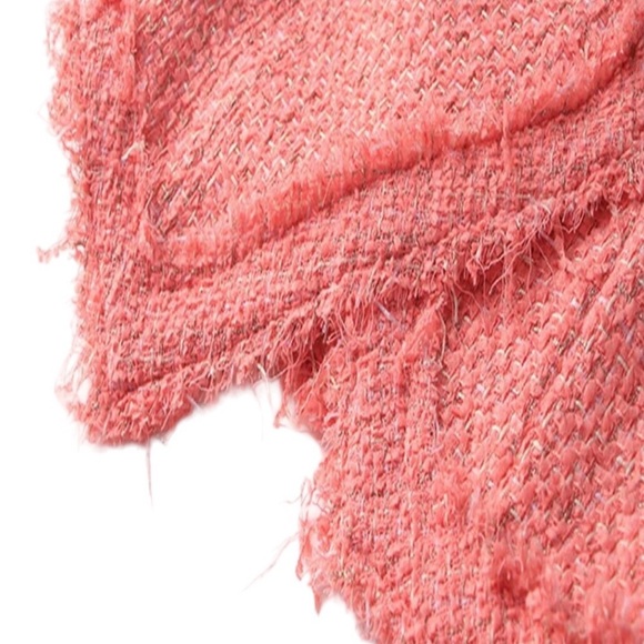 🛍 The Donnetti Coral Tweed Dress - Picture 6 of 7